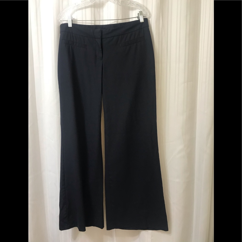 Wide leg navy pants